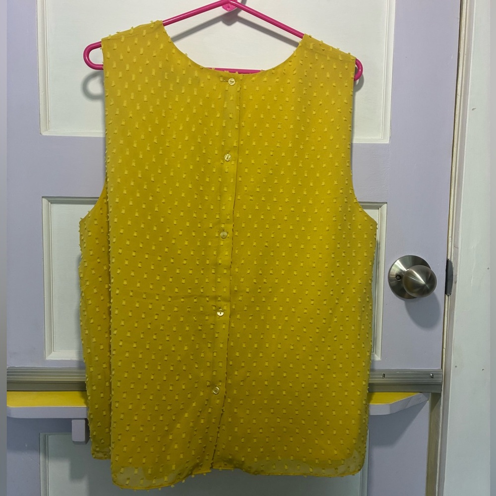 Banana Republic Textured Sleeveless Blouse XL